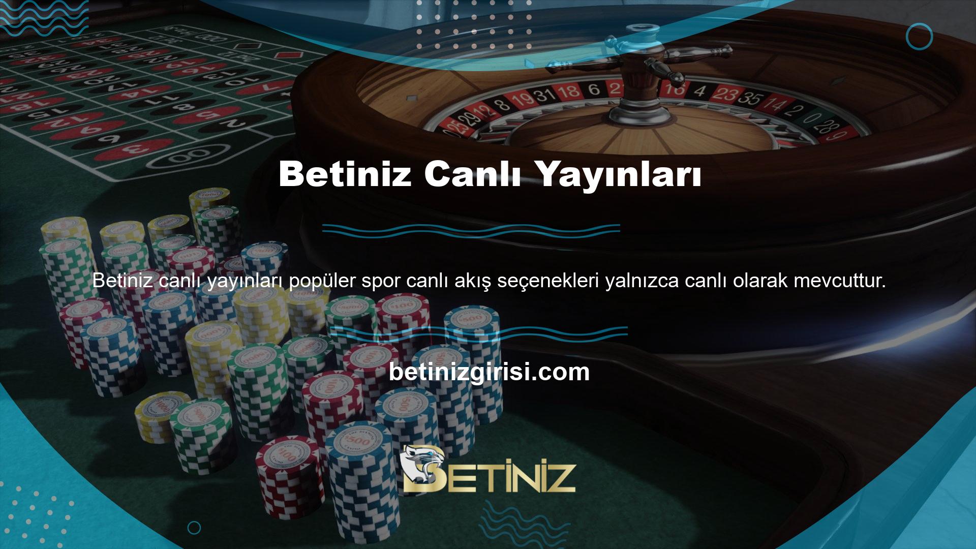 Futbol, basketbol ve motor sporları gibi sporlara bahis yapabilirsiniz